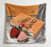 LV Strawberry Charm Gift Blanket Sweet LV Berry Keychain Throw 224
